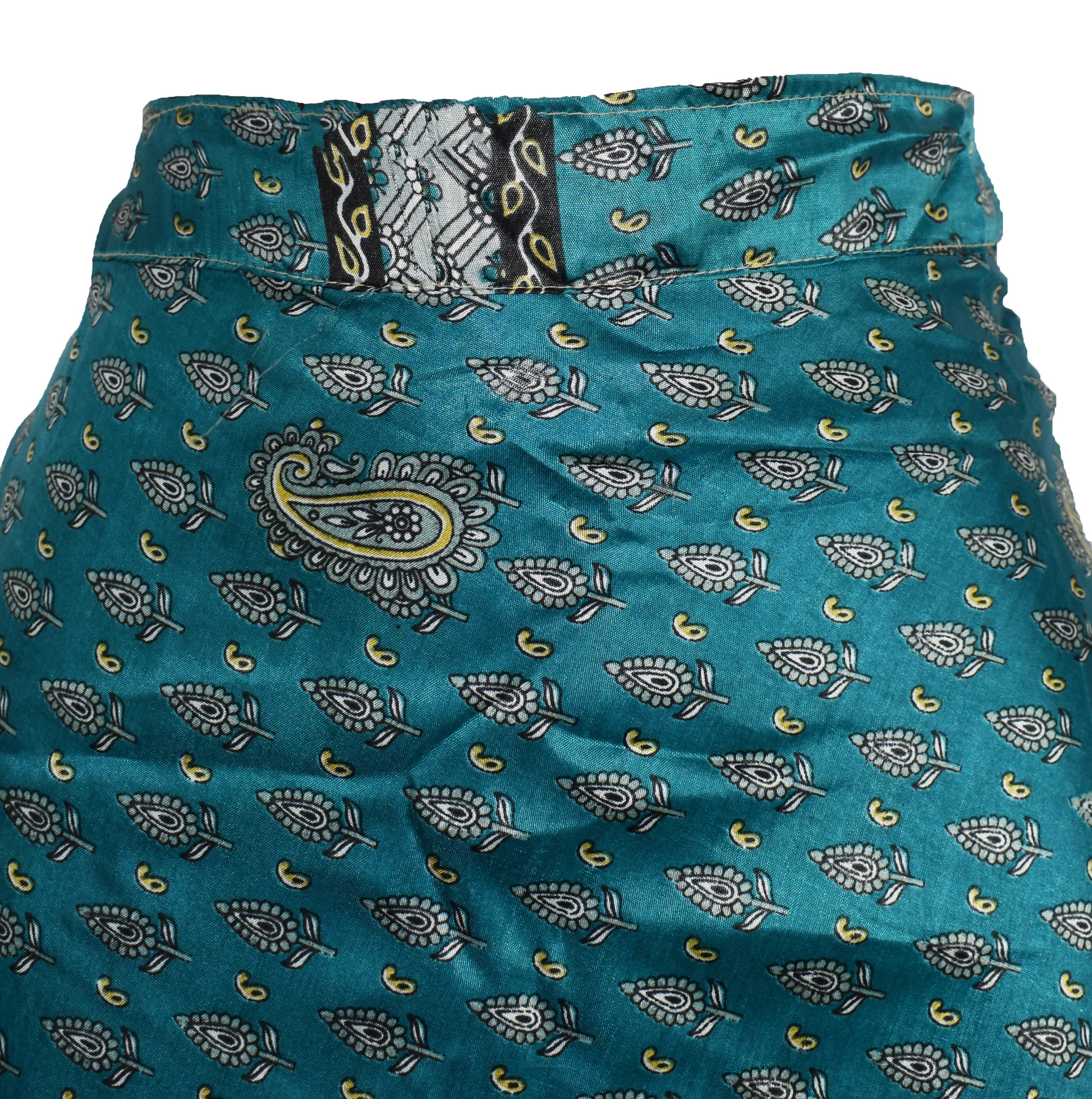 Tea Calf Length Sari Silk Wrap Skirt 70"