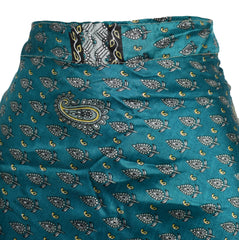 Tea Calf Length Sari Silk Wrap Skirt 70"
