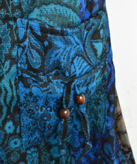 Floral Acrylic Fleece Harem Trousers