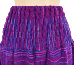 Striped Acrylic Fleece Harem Trousers