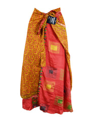 Long Sari Silk Wrap Skirt S 44"