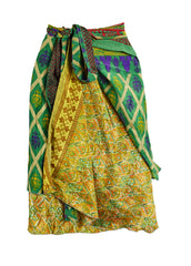 Knee Length Sari Silk Wrap Skirt 48"