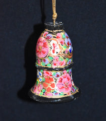 Set of 4 Small Fair Trade Hand-Painted Christmas Hanging Bells