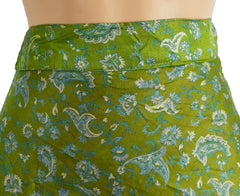Tea Calf Length Sari Silk Wrap Skirt 56"