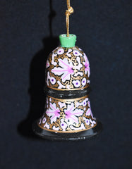 Set of 4 Small Fair Trade Hand-Painted Christmas Hanging Bells