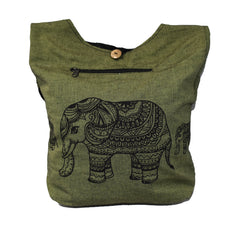 Elephant Print Sadhu Monk Bag