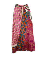 Long Sari Silk Wrap Skirt S 44"