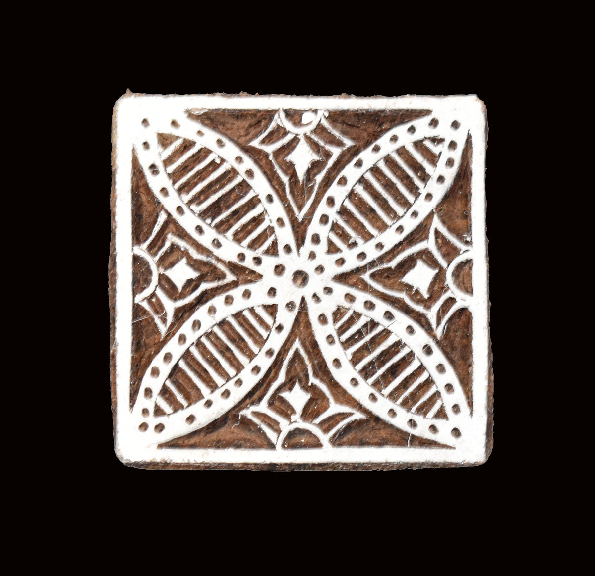 Indian Wood Printing Block - Flower (5cm)