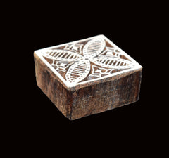 Indian Wood Printing Block - Flower (5cm)