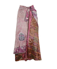 Long Sari Silk Wrap Skirt S 44"