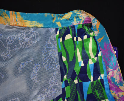 Sari Silk Wrap Skirt 2XL 72"