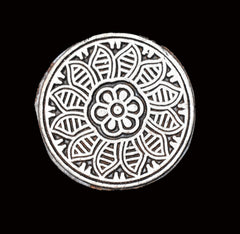 Indian Wood Printing Block - Flower (5.5cm)