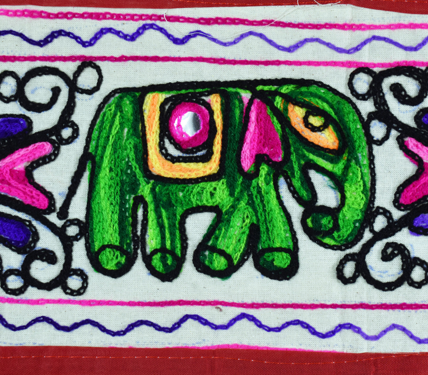 Embroidered Cotton Elephant Door Toran