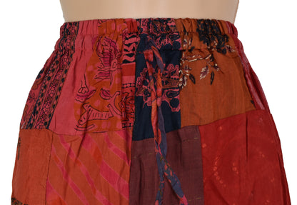 Patchwork Cotton Harem Trousers