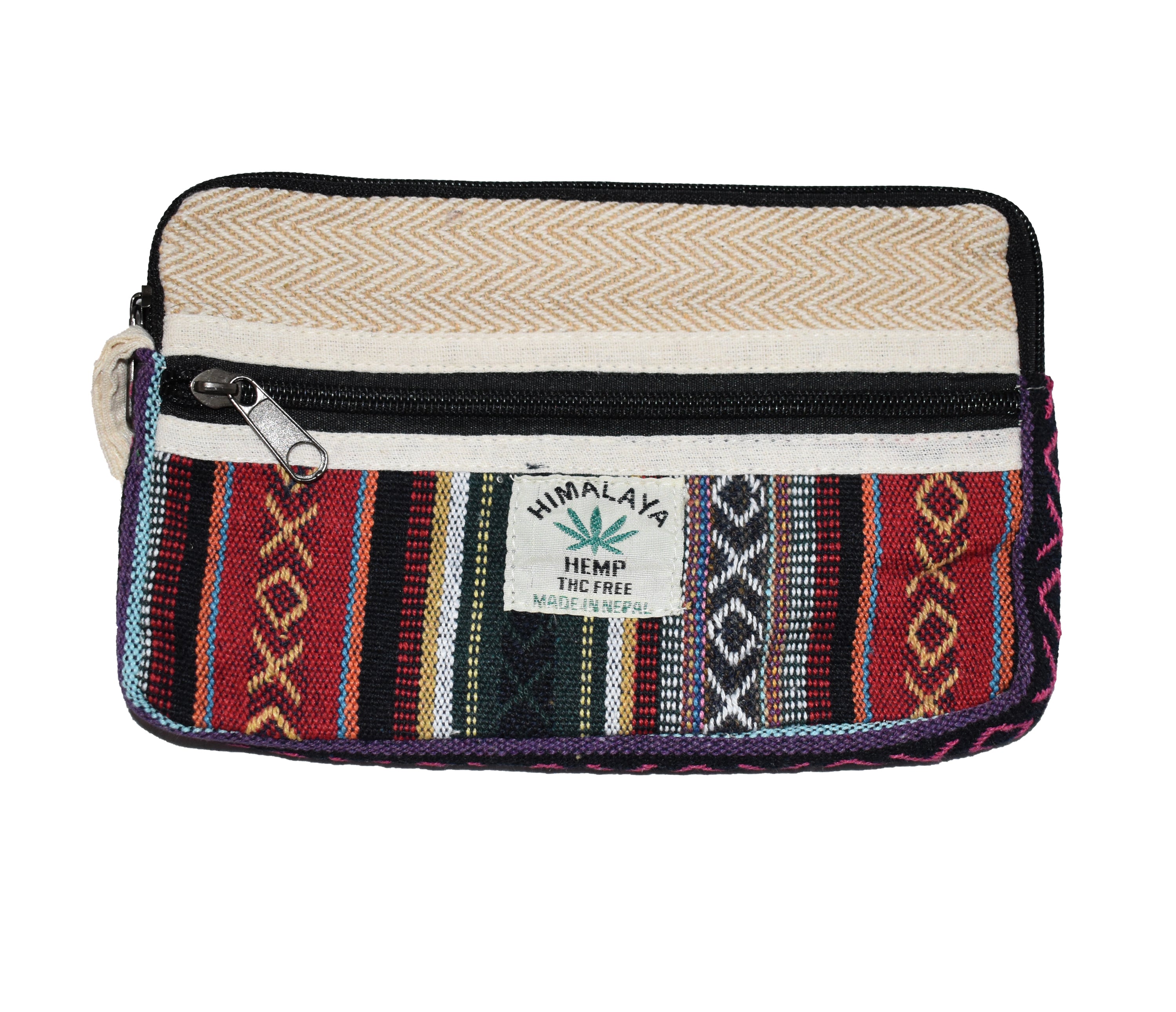 Large Woven Hemp & Cotton Purse