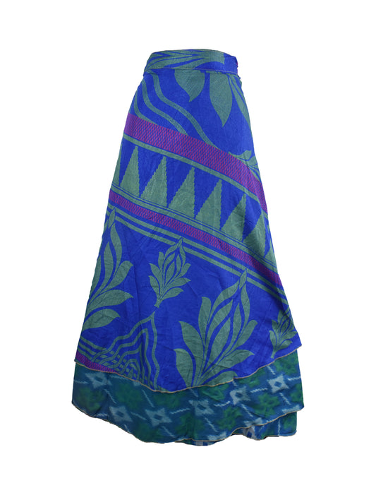 Sari Silk Wrap Skirt 2XL 70"