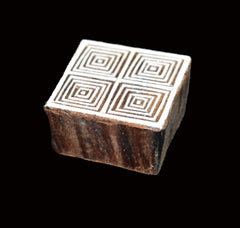 Indian Wood Printing Block - Geometric (5cm)