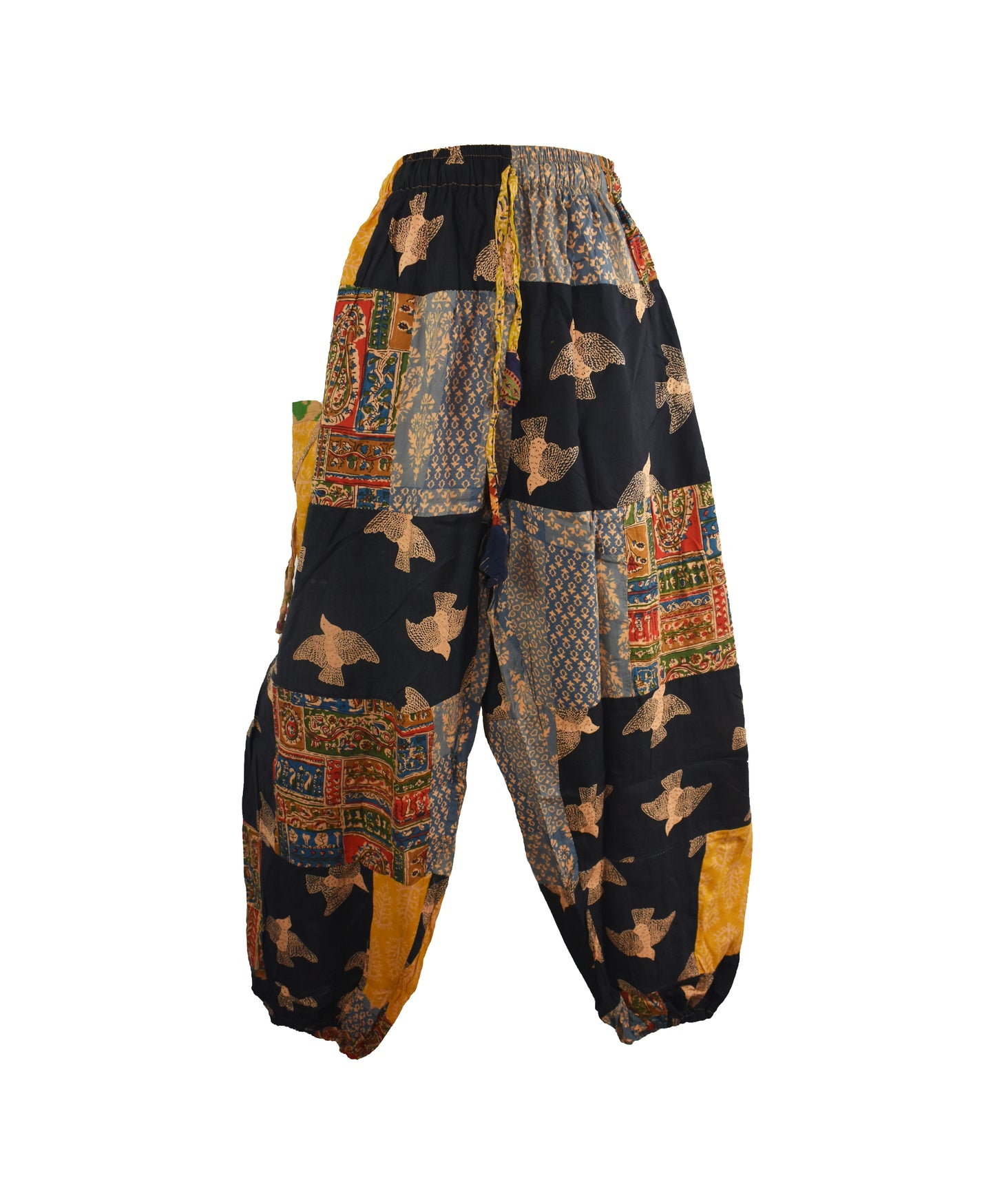 Patchwork Cotton Harem Trousers