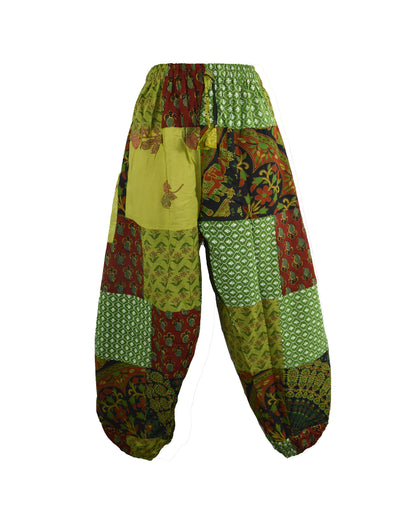 Patchwork Cotton Harem Trousers