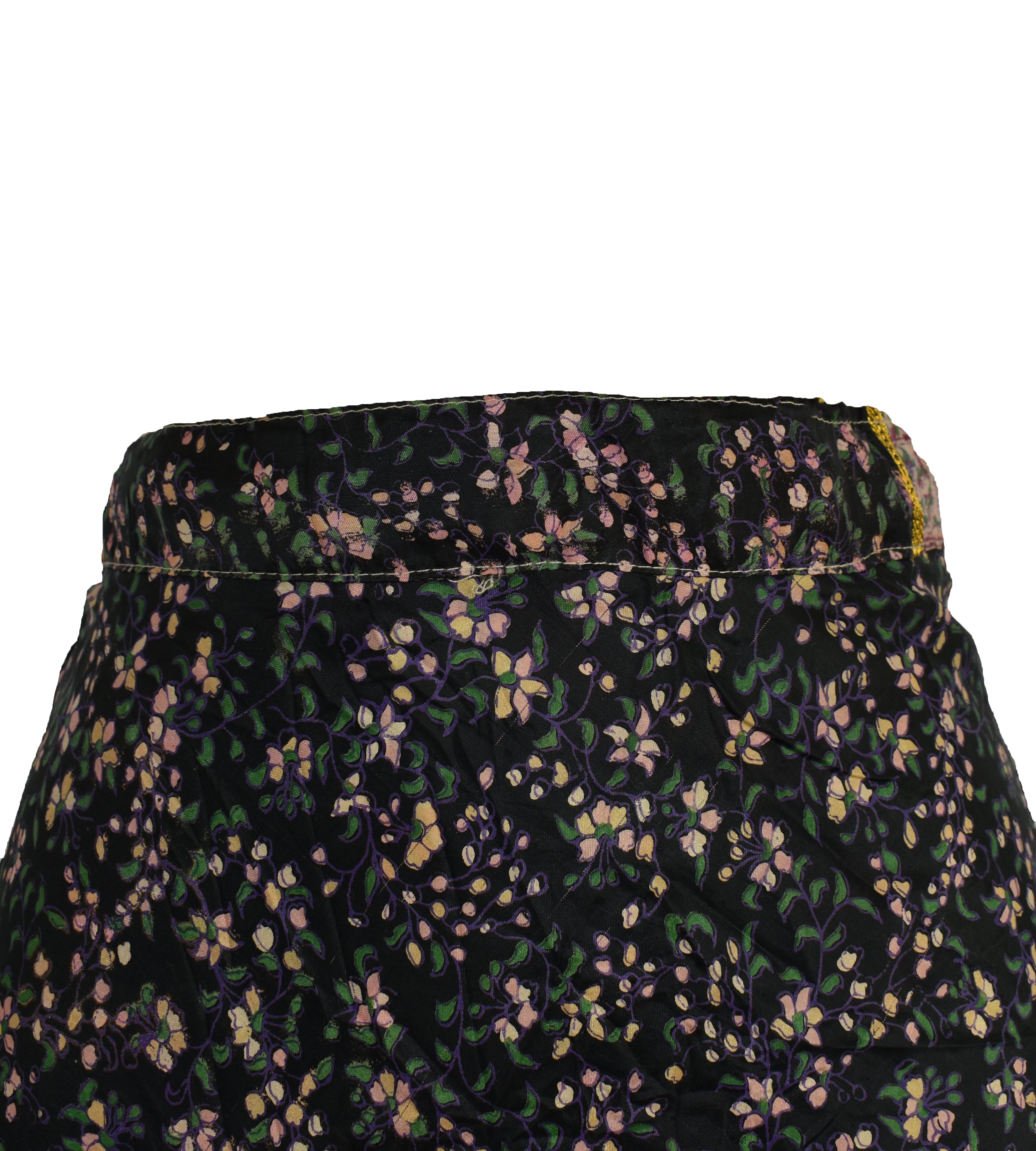 Tea Calf Length Sari Silk Wrap Skirt 68"