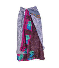 Tea Calf Length Sari Silk Wrap Skirt 50"
