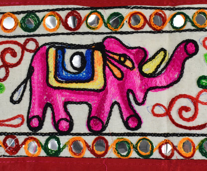 Embroidered Cotton Elephant Door Toran