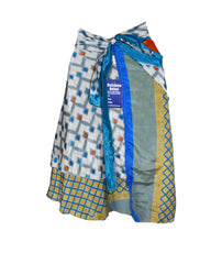 Tea Calf Length Sari Silk Wrap Skirt 72"