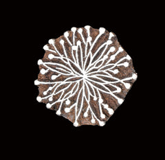 Indian Wood Printing Block - Flower (5.5cm)