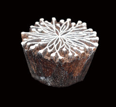 Indian Wood Printing Block - Flower (5.5cm)