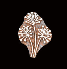 Indian Wood Printing Block - Dandelion (5.5cm)