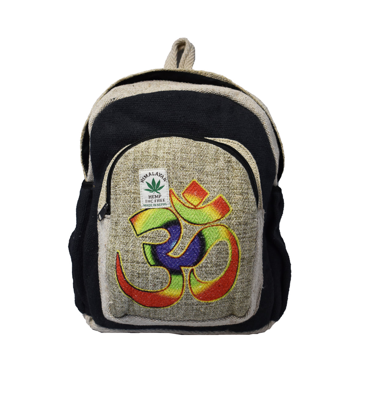 Om Print Cotton & Hemp Back Pack