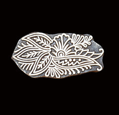 Indian Wood Printing Block - Flower (8x4cm)