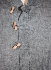 Plain Cotton Collarless Shirt