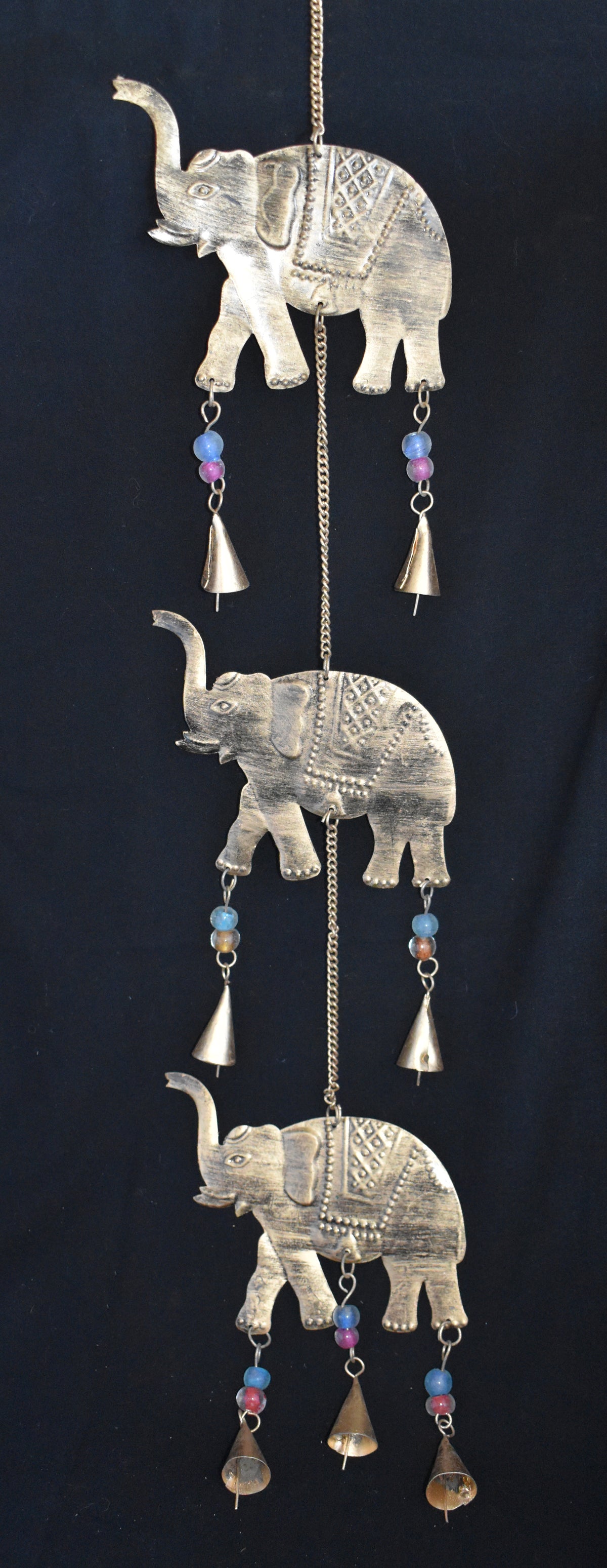 Long Metal Elephant Hanging String