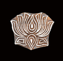 Indian Wood Printing Block - Lotus (5.5cm)
