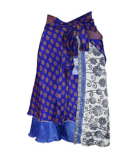 Knee Length Sari Silk Wrap Skirt 64"