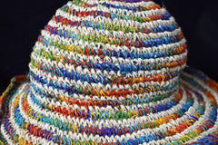 Rainbow Space Dye Hemp Sun Hat