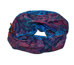 Flower Pattern Fleece Scarf