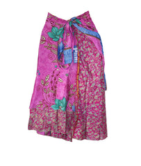 Knee Length Sari Silk Wrap Skirt 64"