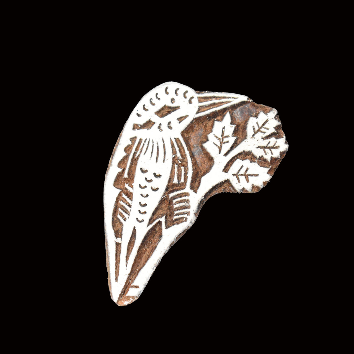 Indian Wood Printing Block - Kingfisher (6cm)