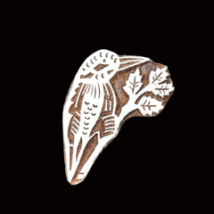 Indian Wood Printing Block - Kingfisher (6cm)