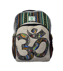 Om Print Cotton & Hemp Back Pack