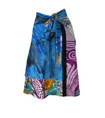Knee Length Sari Silk Wrap Skirt 64"