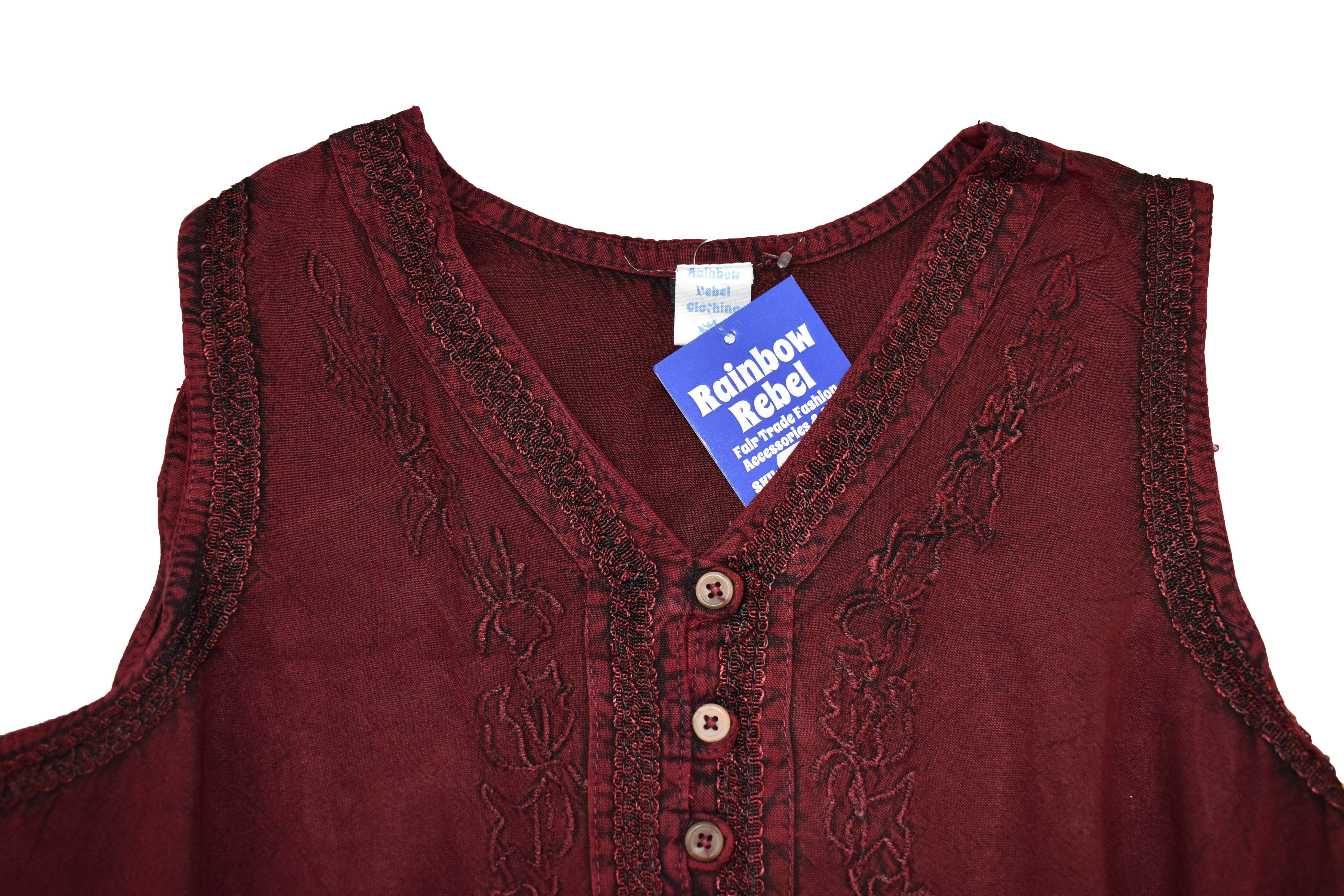 Embroidered Sleeveless Blouse
