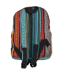 Om Print Cotton & Hemp Back Pack