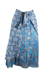 Tea Calf Length Sari Silk Wrap Skirt 48"