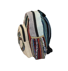 Om Print Cotton & Hemp Back Pack