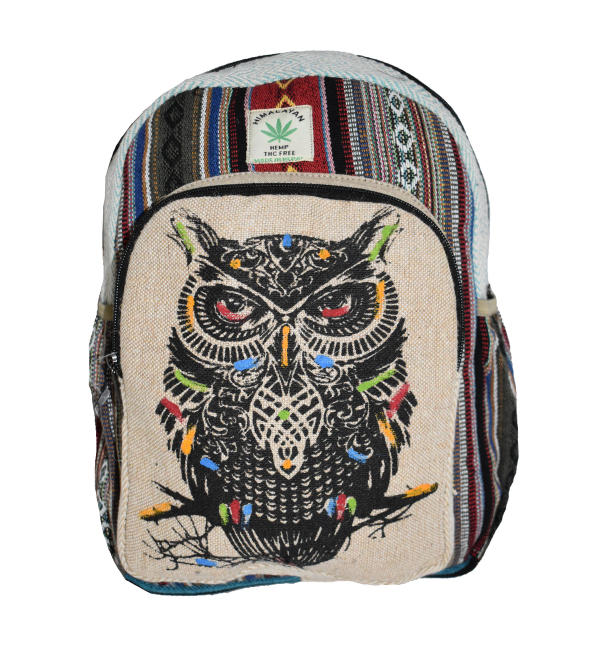 Owl Printed Cotton Back Pack