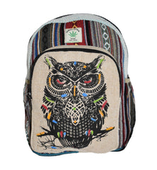 Owl Printed Cotton Back Pack
