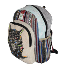 Owl Printed Cotton Back Pack
